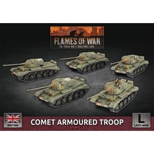 Flames Of War - Comet Armoured Troop (5x Plastic) - EN-BBX71