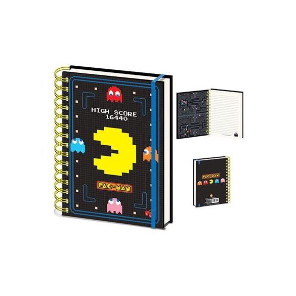 Pyramid A5 Wiro Notebook - Pac-Man (High Score)-SR73511