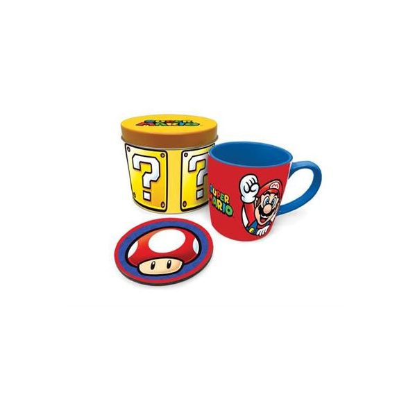 Pyramid Gift Set (Mug & Coaster in Gift Tin) - Super Mario Lets A Go-GP86086