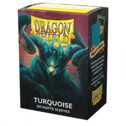 Dragon Shield Standard size Matte Sleeves Turquoise 'Atebeck' (100 Sleeves)-AT-11055