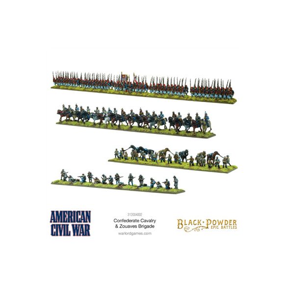 Black Powder Epic Battles - American Civil War Confederate Cavalry & Zouaves Brigade - EN-312004002