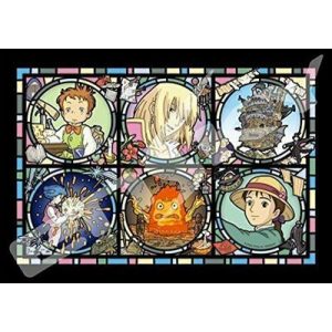 Stained glass Jigsaw Puzzle 208P Characters gallery - Howl's Moving Castle-ENSKY-18831