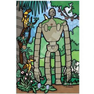 Stained glass Jigsaw Puzzle 126P Robot Gardener - Castle in the Sky-ENSKY-19003