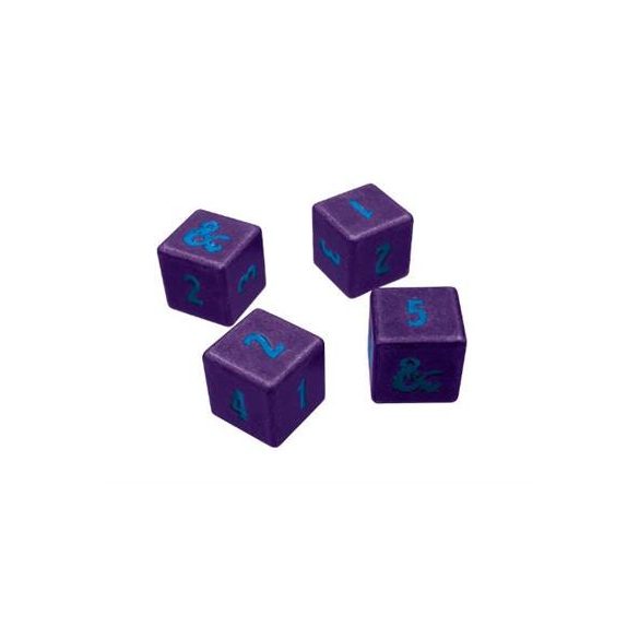 UP - Phandelver Campaign 4D6 Heavy Metal Dice "Royal Purple and Sky Blue" for Dungeons & Dragons-19859