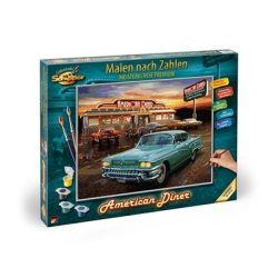 Malen nach Zahlen: American Diner - DE/EN/FR/IT/NL/RU-609130877