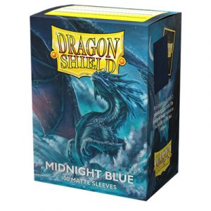 Dragon Shield Standard size Matte Sleeves - Midnight Blue (100 Sleeves)-AT-11057