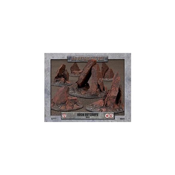 Battlefield in a Box: Essentials - Rock Outcrops (x6) - Mars - EN-BB644