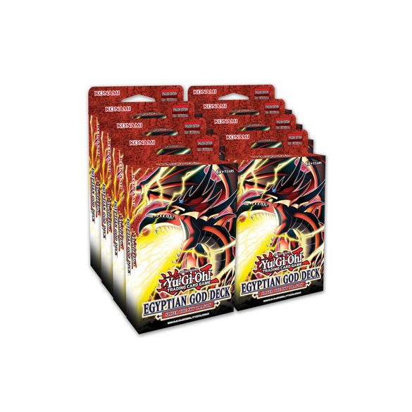 YGO - Egyptian God Deck: Slifer the Sky Dragon Display (8 Decks) - EN-YGO-EGDSTSD-EN