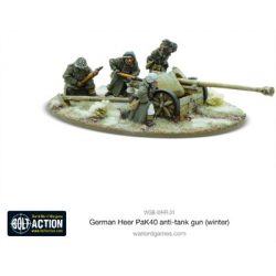 Bolt Action - German Heer 75mm Pak 40 anti-tank gun (Winter) - EN-WGB-WHR-31