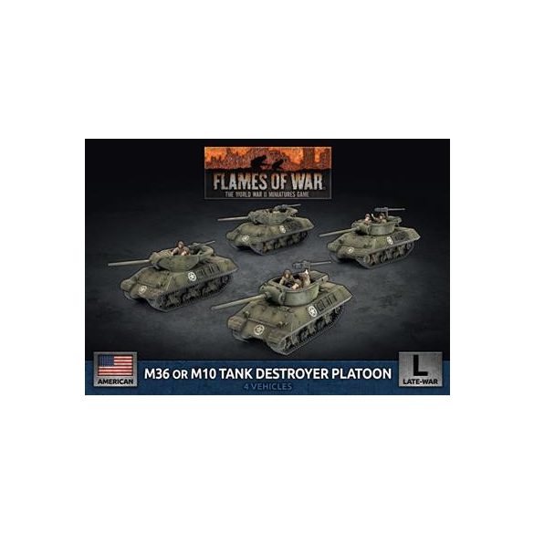 Flames of War: M36 and M10 Tank Destroyer Platoon (x4 Plastic) - EN-UBX89