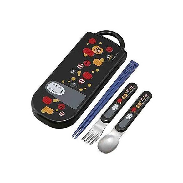 Ghibli - Chopsticks Spoon Fork Set No Face & Lantern - Spirited Away-SKATER-54745