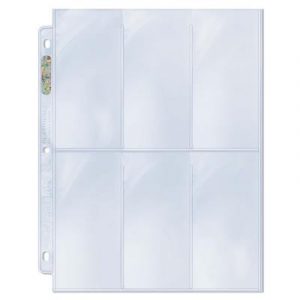 UP - 6-Pocket Platinum Page with 2-1/2" X 5-1/4" Pockets-81420