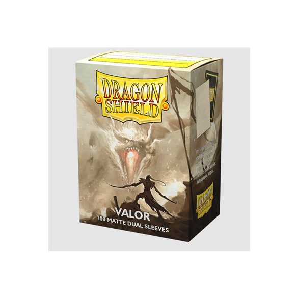 Dragon Shield Standard size Matte Dual Sleeves - Valor (100 Sleeves)-AT-15059