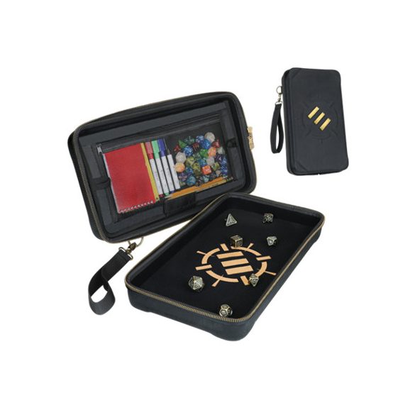 ENHANCE Tabletop RPGs Community Dice Organizer Case & XL Rolling Tray-ENTTCET100BKEW