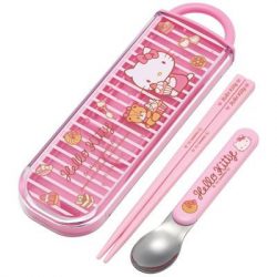 Chopsticks & Spoon Set Sweety pink - Hello Kitty-SKATER-HK-60809