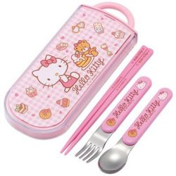 Chopsticks Spoon Fork Set Sweety pink - Hello Kitty-SKATER-HK-60810