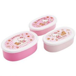 Set of 3 Lunch Box Sweety pink - Hello Kitty-SKATER-HK-60817