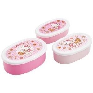 Set of 3 Lunch Box Sweety pink - Hello Kitty-SKATER-HK-60817