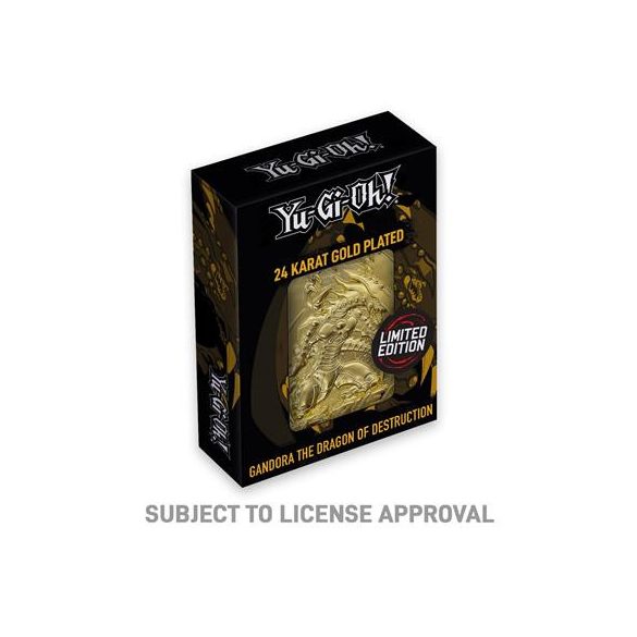 Yu-Gi-Oh! Limited Edition 24k Gold Plated Gandra the Dragon of Destruction Metal Card-KON-YGO80G