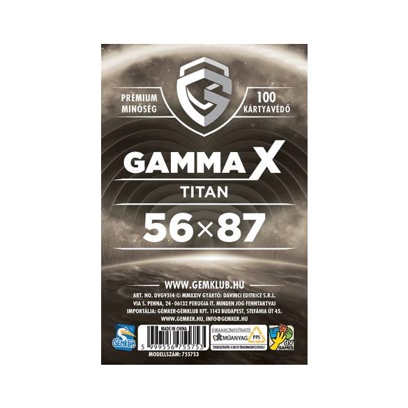 GK Gamma X - Titan kártyavédő (56x87 mm)