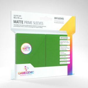 GameGenic Matte Prime Sleeves, zöld - 66x91mm (100 db/csomag)