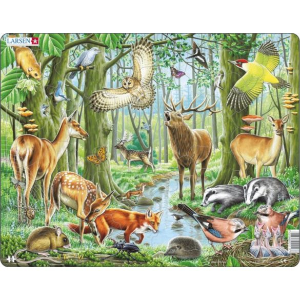 Larsen maxi puzzle 40 db-os Északi erdők állatai