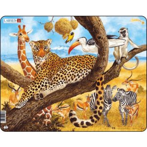 Larsen maxi puzzle 48 db-os Vadon élő állatok Leopárd