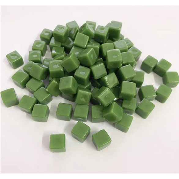 Kristály kocka jelölő 8 mm (50 db) - zöld