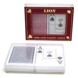 Kártya - Lion - 100% Plastic Poker - plasztik pókerkártya