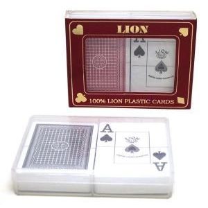 Kártya - Lion - 100% Plastic Poker - plasztik pókerkártya