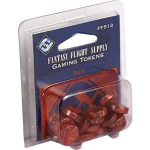 Token - Vörös színű társasjáték jelölő (Fantasy Flight supply gaming)