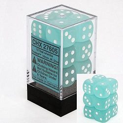   Chessex dobókocka szett - hat oldalú - fagyos türkiz kék (12 db)